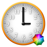 White - Orange Clock Widget