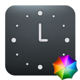 White dots Clock Widget-icoon