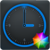 Round Blue Clock Widget APK