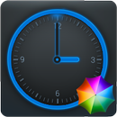 Round Blue Clock Widget APK