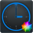 ”Round Blue Clock Widget