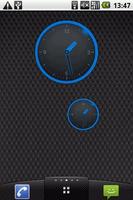 Round Blue Clock Widget poster