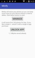 Minify photos, free up space پوسٹر