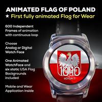 Animated Polish Flag Watchface تصوير الشاشة 1