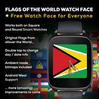 Flags of the World Watch Face تصوير الشاشة 1