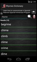 Rhyme Dictionary Finder capture d'écran 1