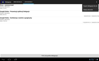 Delegacje screenshot 3
