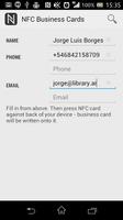 NFC Business Cards تصوير الشاشة 1