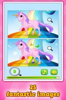 Pony dan Unicorn : Temukan Perbedaan *Game gratis screenshot 2