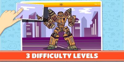 Heroic Robot: Boys Puzzle Game syot layar 2