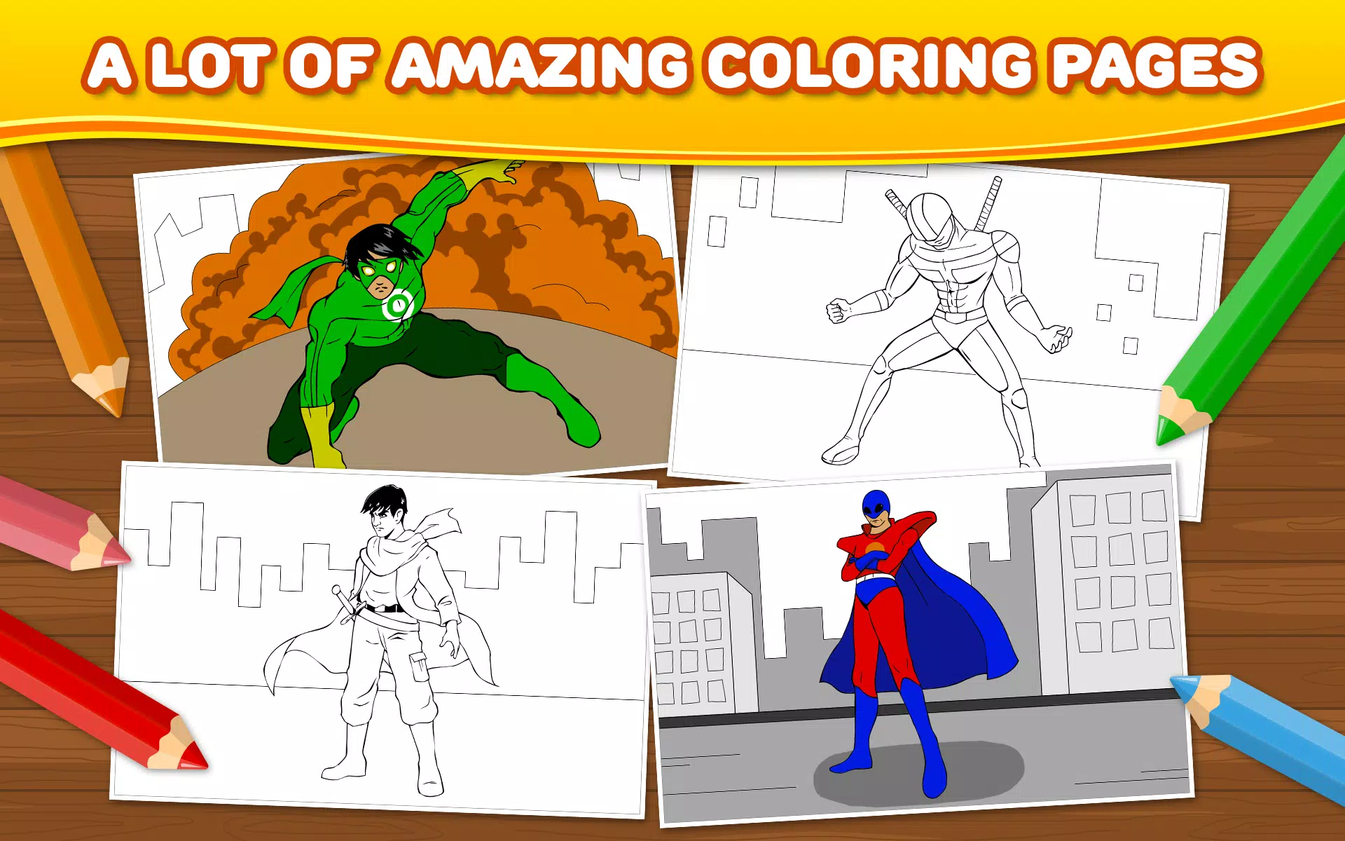 Download do APK de Super Heroi Desenhos - Jogos Para Colorir