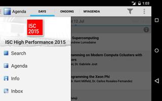 ISC 2015 Agenda App captura de pantalla 3