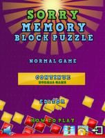 Sorry Memory Block Puzzle ポスター