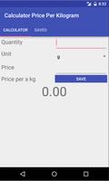 Poster Calculator Price per kg/liter