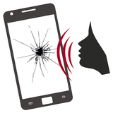 Cracked Screen - voice broken icon