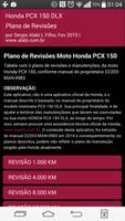 Plano Revisões Moto Honda PCX постер
