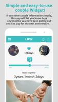 Couple Widget - Love days Countdown تصوير الشاشة 1