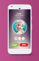 Elsa Fake Call - Kids Phone Affiche