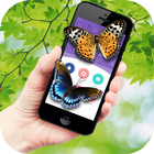Butterfly in Phone Funny Joke-icoon