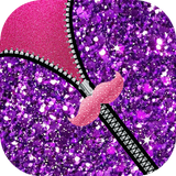 Glitter Girly Zipper Screen icône