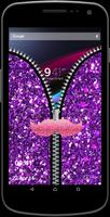 Glitter Girly Zipper Screen 截图 1