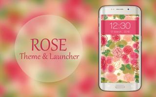 Rose Theme and Launcher 2018 پوسٹر