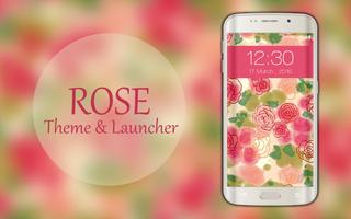 برنامه‌نما Rose Theme and Launcher 2018 عکس از صفحه