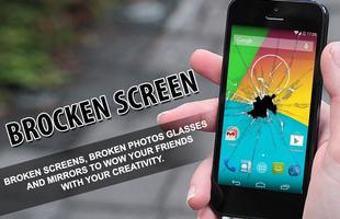 Broken Screen Prank الملصق