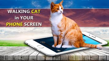 Cat Walk In Phone Prank : Cat on Screen Cute Joke Affiche