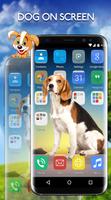 Dog in Phone - Dog On Screen Funny Joke Poster