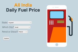 Daily Petrol, Diesel Price In Across India Plakat