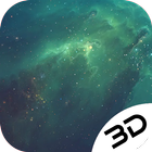 Preety Green Starry 3D Live Wallpaper-icoon