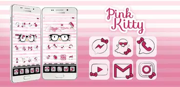 粉紅kitty可愛主題 凱蒂貓咪kitty粉色可愛主題壁紙