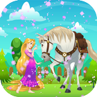Princess Rapunzel with Horse icon