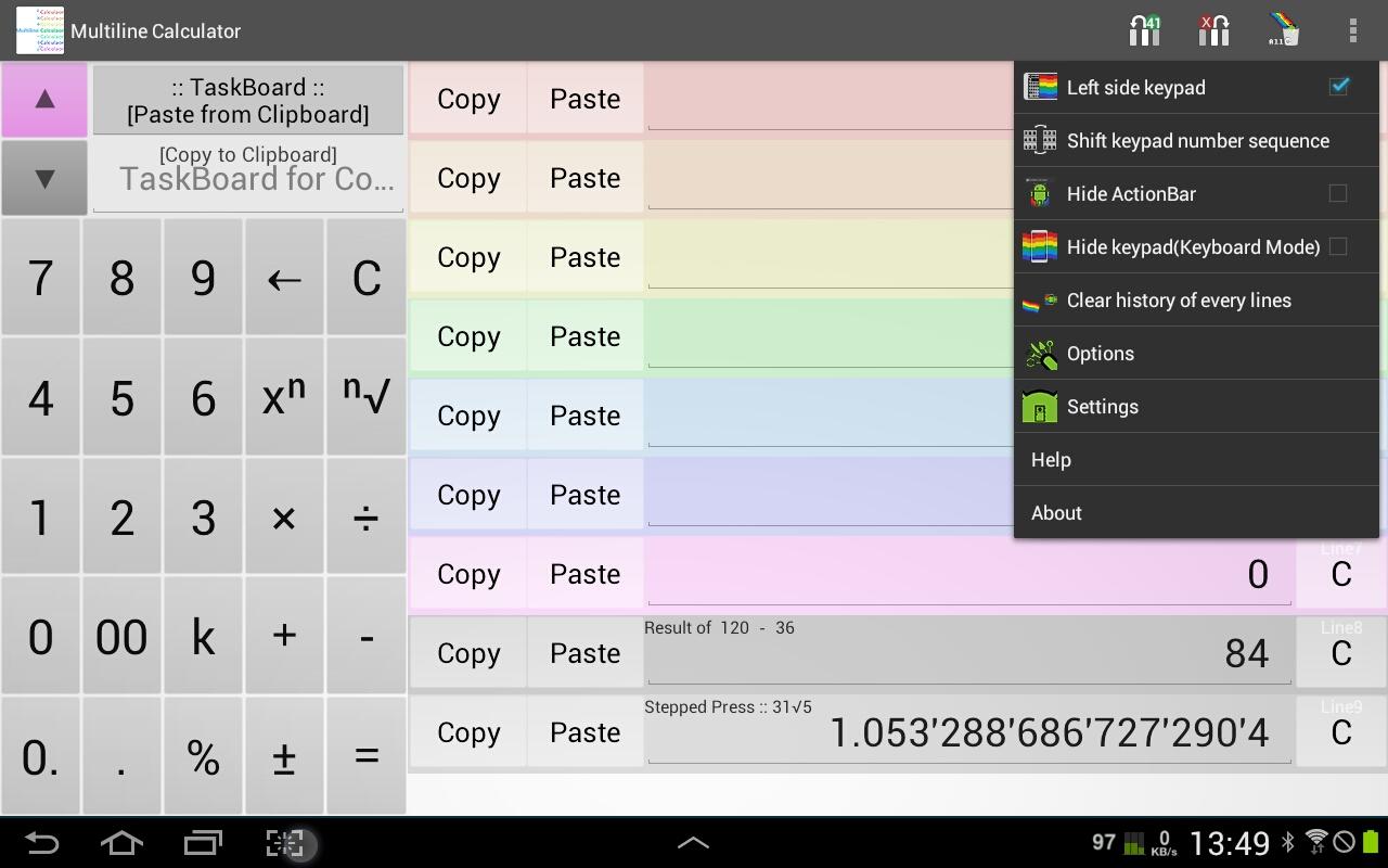 Multiline Calculator intuitive for Android - APK Download - 