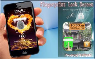 Fingerprint Lock Screen Prank Plakat