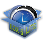 Circle alarm clock. BOX. LITE. icon