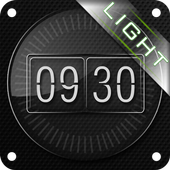 Glass clock. widget. LIGHT. icon