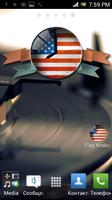 Poster USA Flag. American Clock.