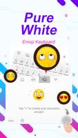 Pure White Theme&Emoji Keyboard syot layar 3