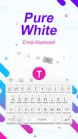 Pure White Theme&Emoji Keyboard Affiche
