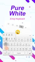 Pure White Theme&Emoji Keyboard syot layar 1