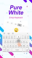 Pure White Theme&Emoji Keyboard syot layar 2