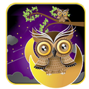 Purple owl cartoon theme APK