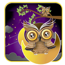 APK Purple owl cartoon theme