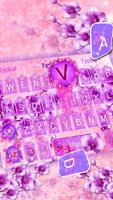 Purple Orchid Typany Keyboard Theme পোস্টার