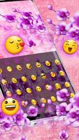 Purple Orchid Typany Keyboard Theme syot layar 1