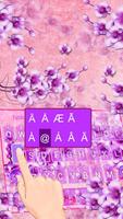 Purple Orchid Typany Keyboard Theme capture d'écran 2