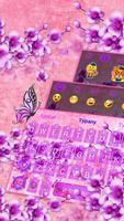 Purple Orchid Typany Keyboard Theme capture d'écran 3
