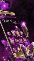 Purple Luxury Golden Butterfly Theme скриншот 1